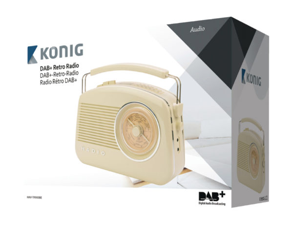 König Kannettava DAB + Radio FM / AM / DAB / DAB+ AUX Beige - Image 3