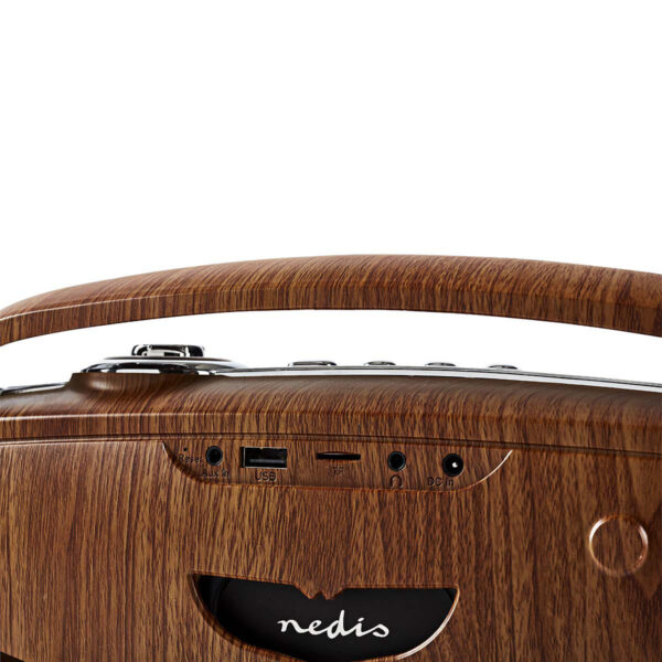 Nedis FM-Radio  60 W  Bluetooth®  Ruskea/Hopea - Image 4