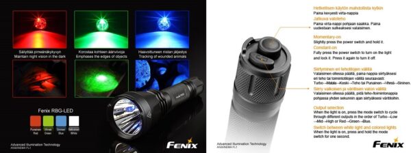 Fenix TK32 moniväri-RGB metsästysvalaisin - Image 2