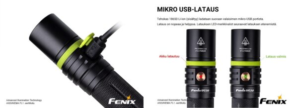 Fenix UC30 2017 USB-ladattava taskulamppu - Image 2