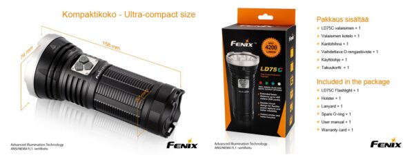 Fenix LD75C Suurteholuokan monivärihakuvalaisin - Image 2