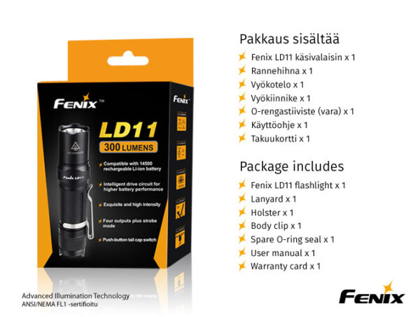 Fenix LD11 taskulamppu - Image 3