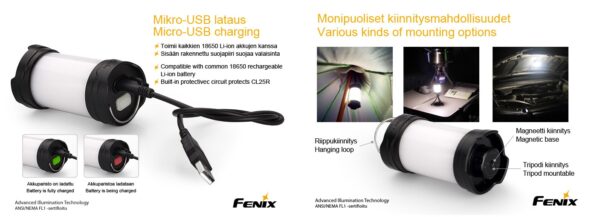 Fenix CL25R Ladattava Retkilyhty - Image 2