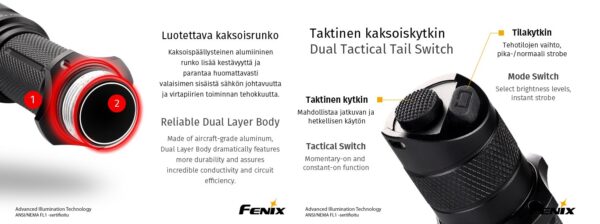 Fenix TK16 taktinen taskulamppu - Image 2