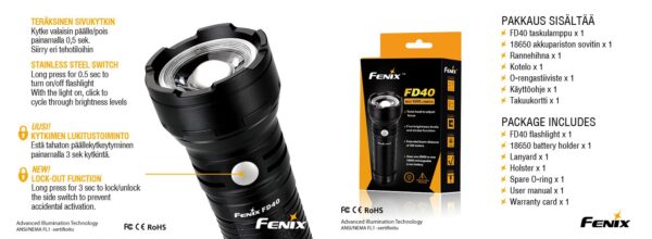 Fenix FD40 Zoom valaisin valokeilan säädöllä - Image 3