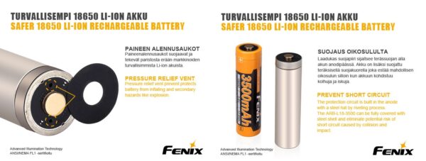 Fenix Akkuparisto 18650 ARB-L18-3500 mAh Li-ion - Image 2