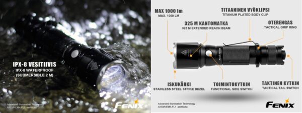 Fenix TK15UE SURVIVAL/METSÄSTYS lamppupaketti - Image 2