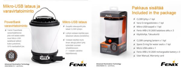 Fenix CL30R Ultratehokas ladattava retkilyhty - Image 3