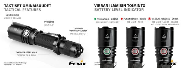 Fenix TK20R mikro-USB ladattava taskulamppu - Image 2