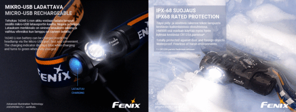 Fenix HM50R V2.0 ladattava otsalamppu - Image 2