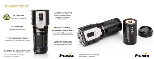 Fenix TK72R Supertaskulamppu 9000 lm - Image 2