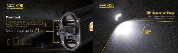 NiteCore HC70 Otsavalo Uutuus! 1000 lumenia - Image 3