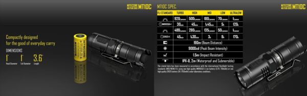 NiteCore MT10C Taktinen Taskulamppu - Image 3