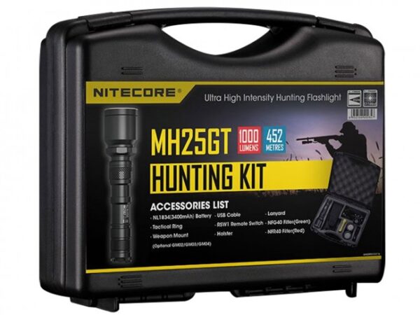 NiteCore MH25GT Hunting, Metsästys valaisinsetti