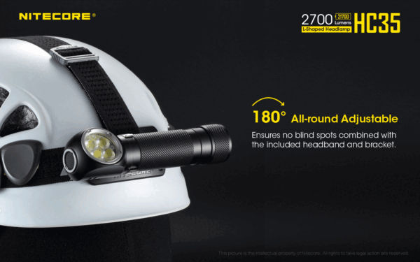 NiteCore HC-35 Otsalamppu/Käsivalaisin 2700 Lumenia - Image 5