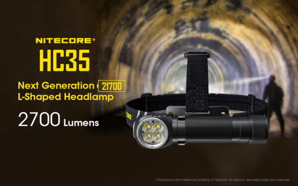 NiteCore HC-35 Otsalamppu/Käsivalaisin 2700 Lumenia