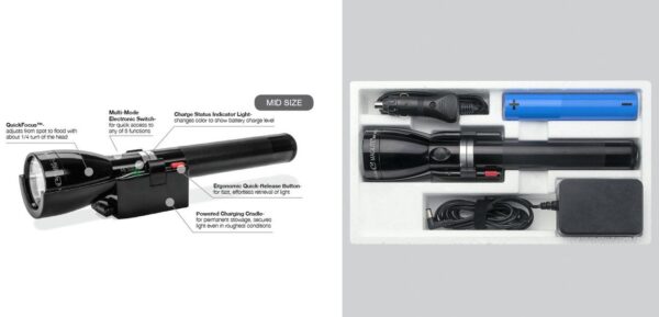 MagLite ML150LR Maglite LED ladattava 1082lm,458m,52555cd. LiFePO4 - Image 2