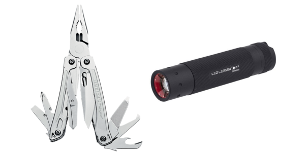 Leatherman Wingman ja Ledlenser T2 Lahjapakkaus