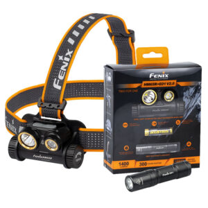 Fenix HM65R Otsalamppu + E01 Minivalaisin paketti