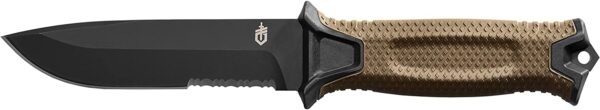 GERBER STRONGARM BLACK SERRATED BLADE COYOTE BROWN HANDLES - Image 4